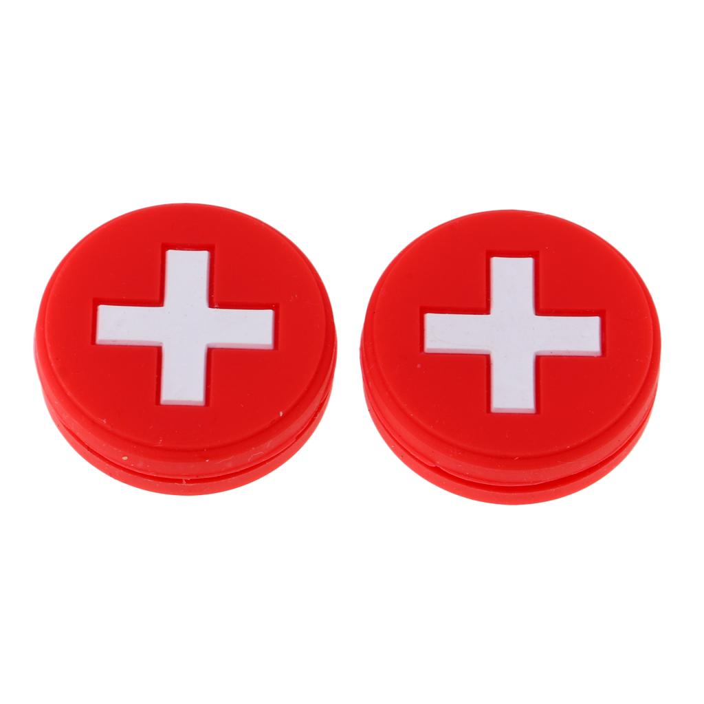 2 Pieces National Flag Silicone Tennis Racket Shock Absorbers Switzerland