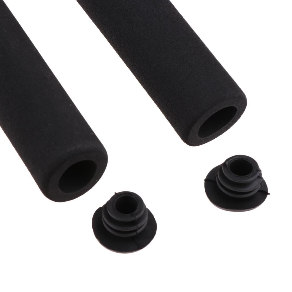  1 Pair Foamed Silicone Bicycle Classic Handlebar Grips Matte Black