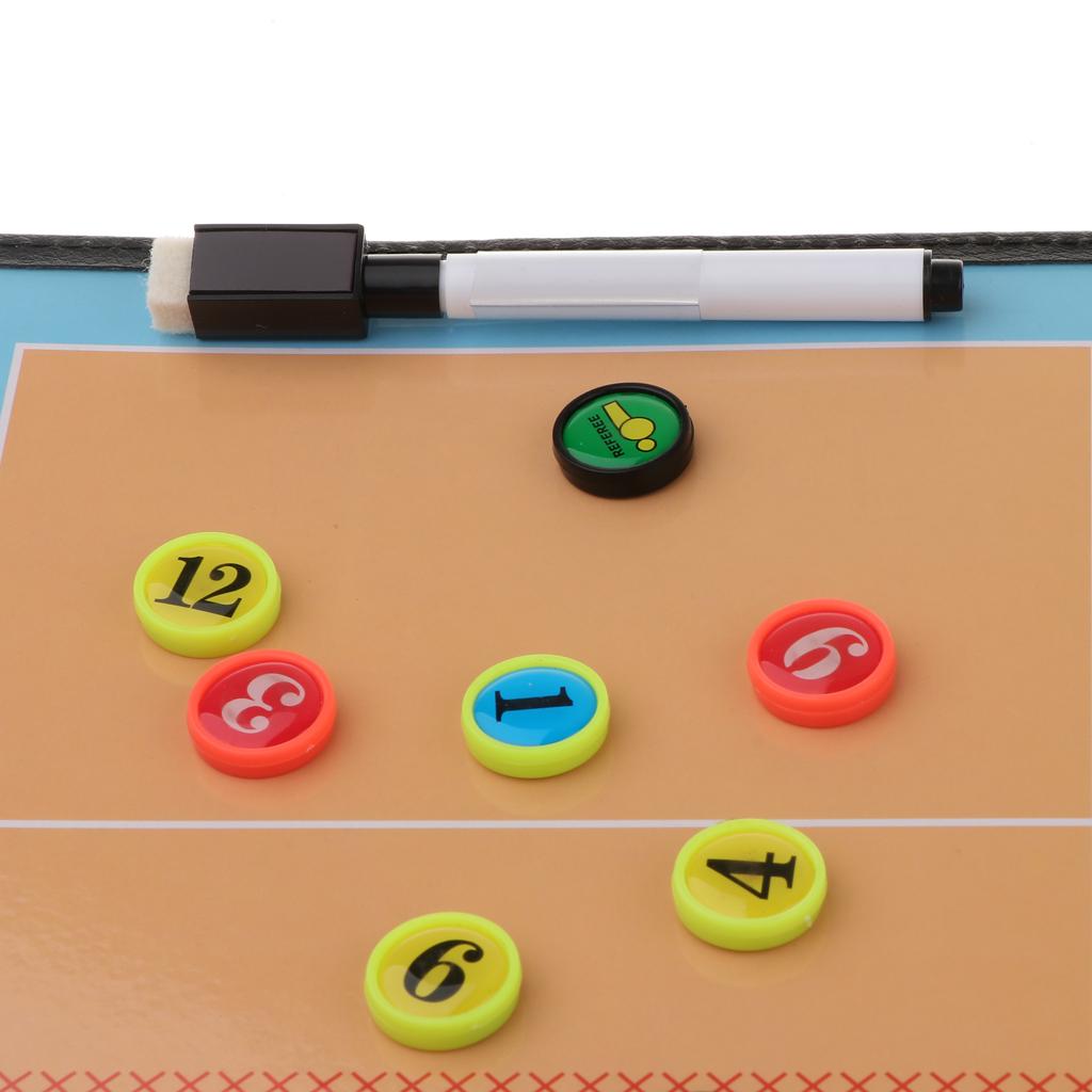 Foldable Volleyball Coaching Board w/ Pen Tactical Tool Training Equipment