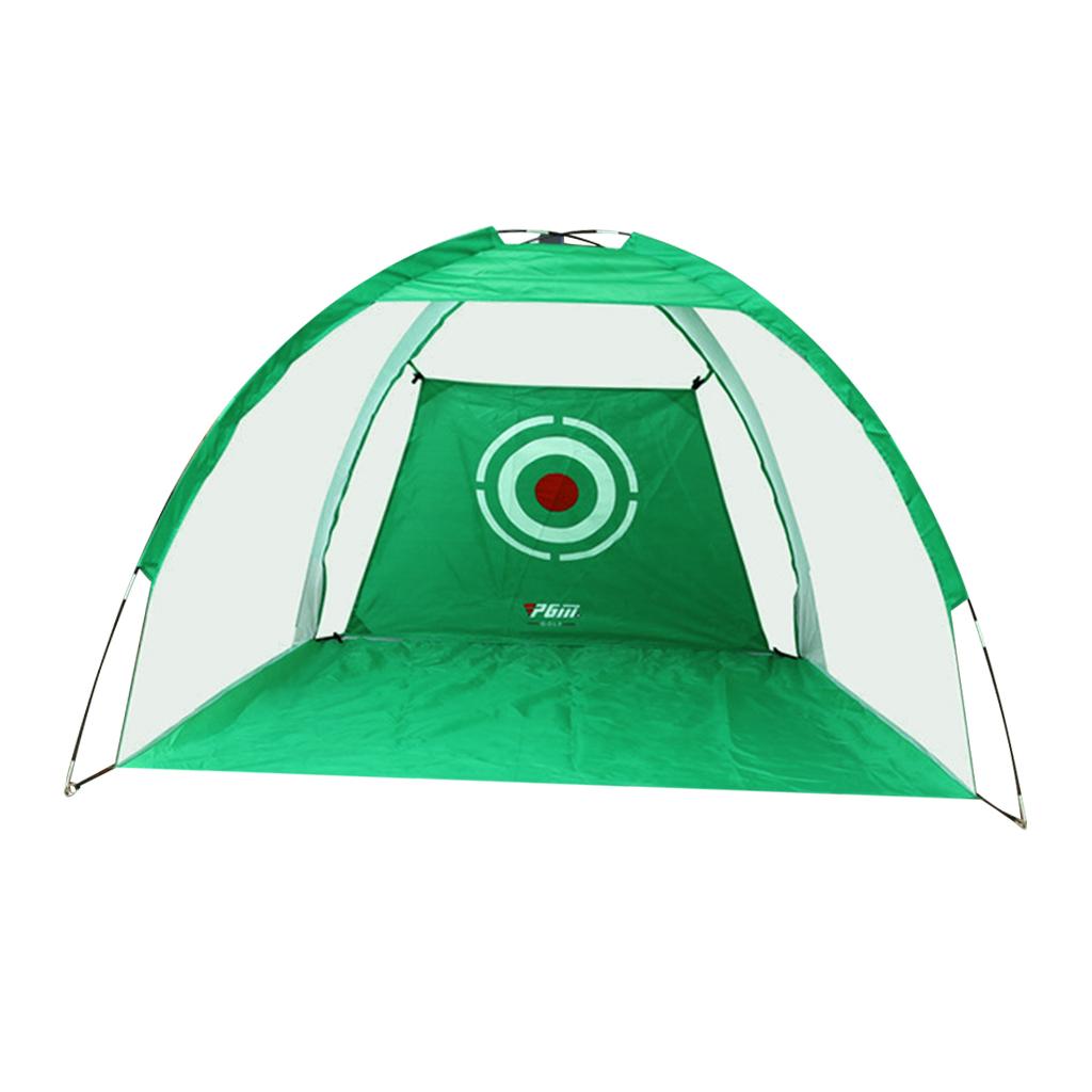 Golf Practice Cage Putting Mat Chipping Net Target & Ball Basket Green