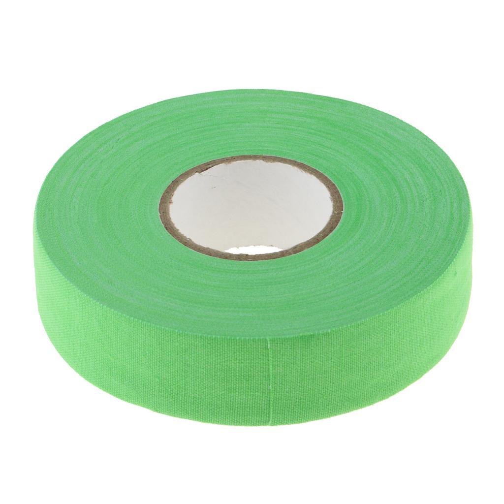 1 Roll Waterproof Adhesive Ice Hockey Cloth Tape Stick Handle Grip   Green