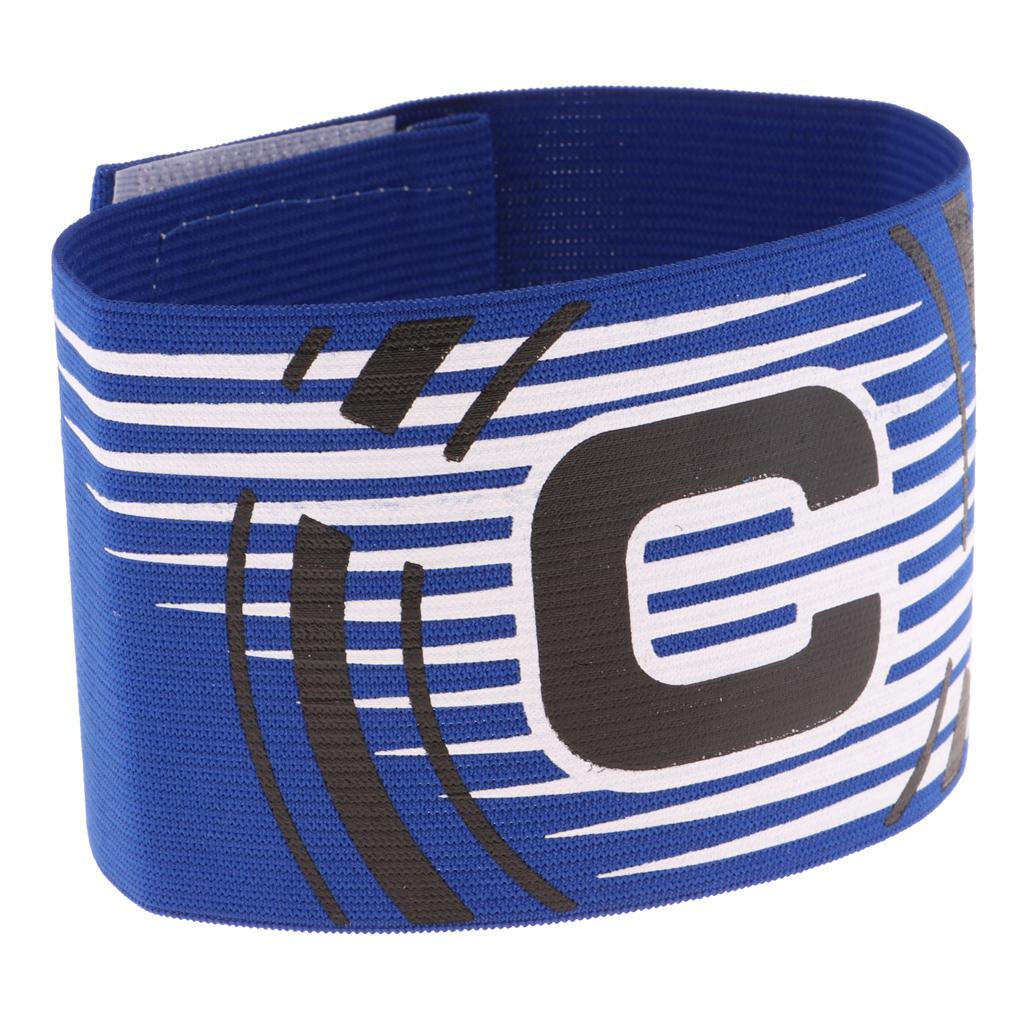 Captain Armband Football Soccer Sports Adjustable Arm Bands Blue