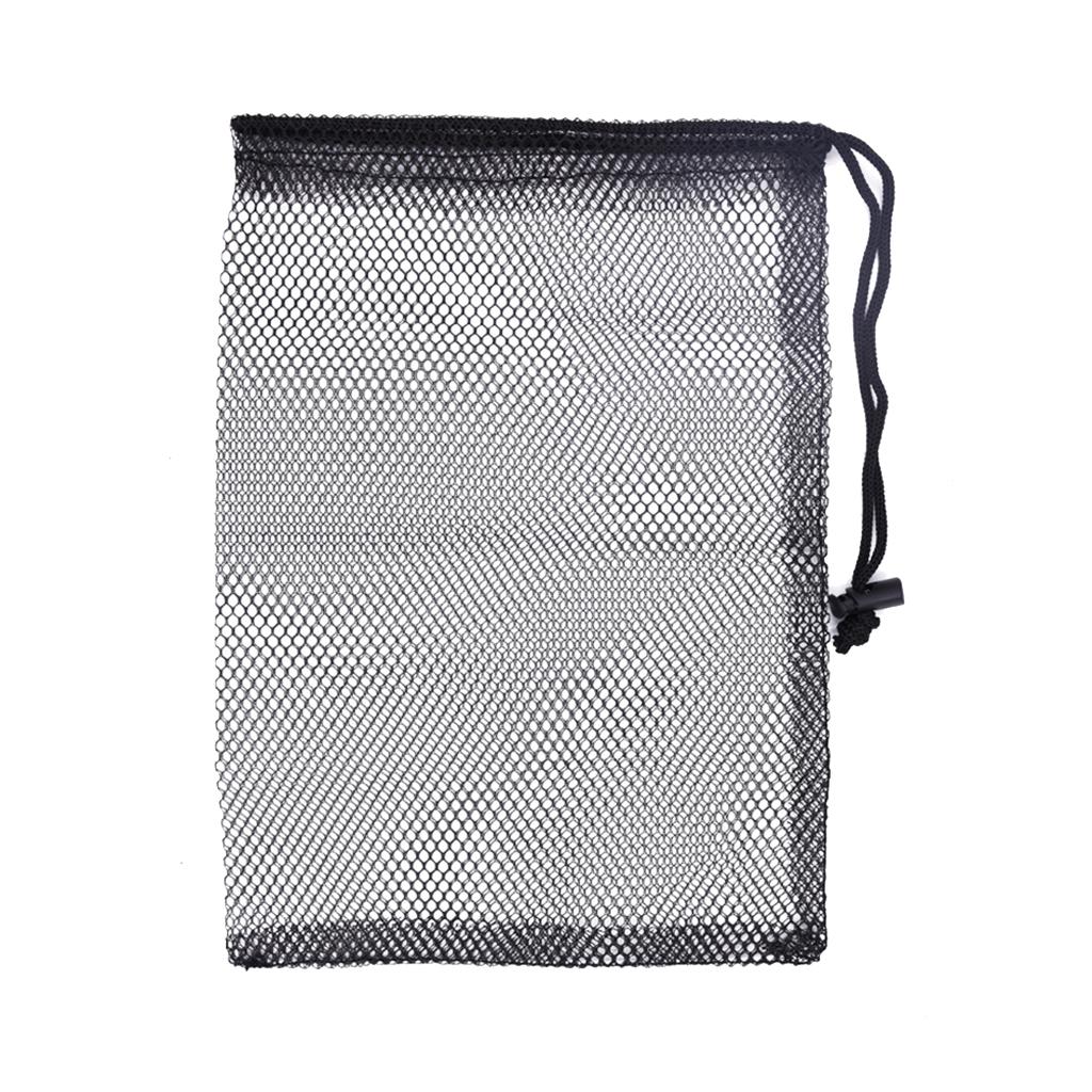 Durable Nylon Mesh Bag with Sliding Drawstring Cord Lock Closure