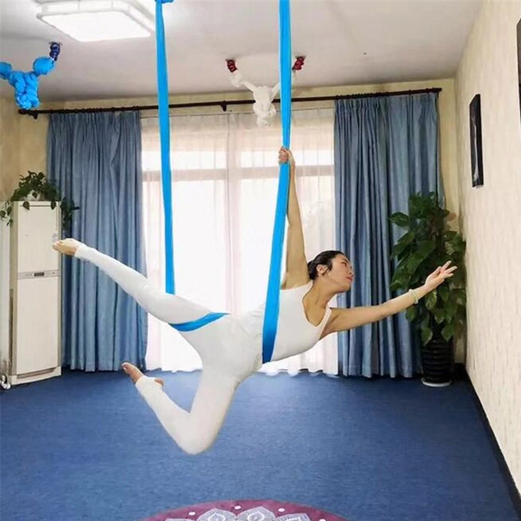 Pilates Yoga Flying Swing Aerial Yoga Hammock Silk Fabric Sky Blue