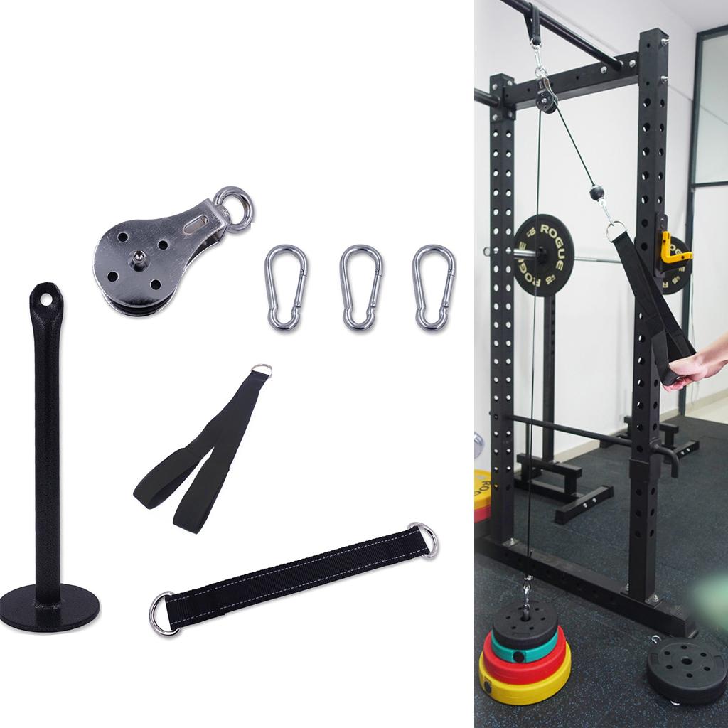 Fitness Pulley Cable Machine System Attachment Home Equipment DIY Fitting