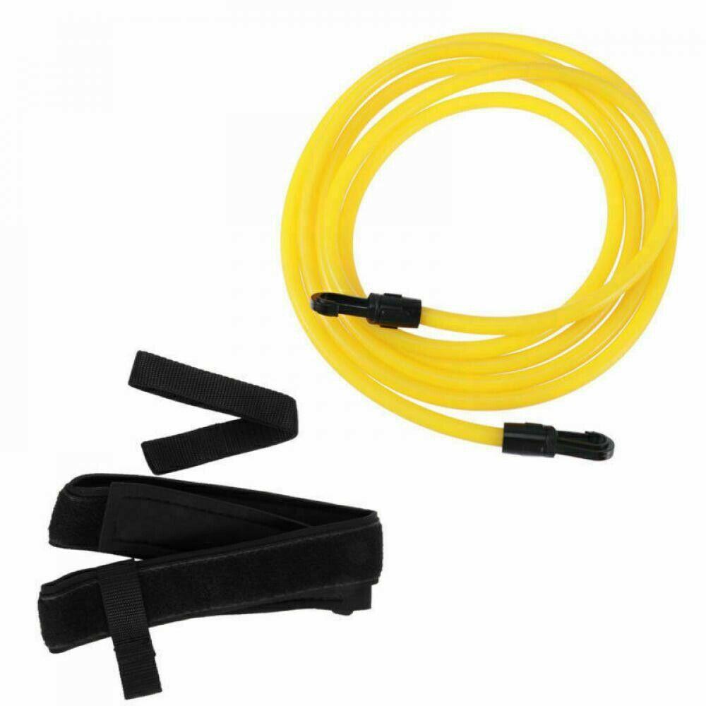 Swim Bungee Training Belt Swimming Resistance Safety Leash Exerciser  Yellow