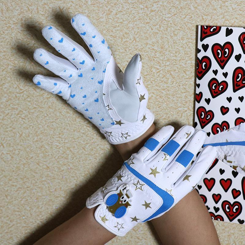 Durable Kids Golf Gloves Non-slip Leather Breathable Professional M