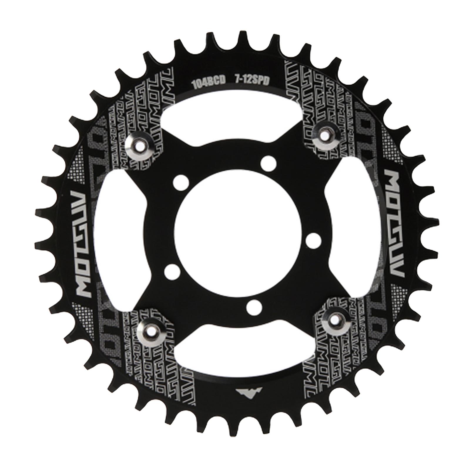 Strong E-Bike Chainring 32T~42T 104BCD Round Chainwheel Sprockets Chain Ring Black 36T