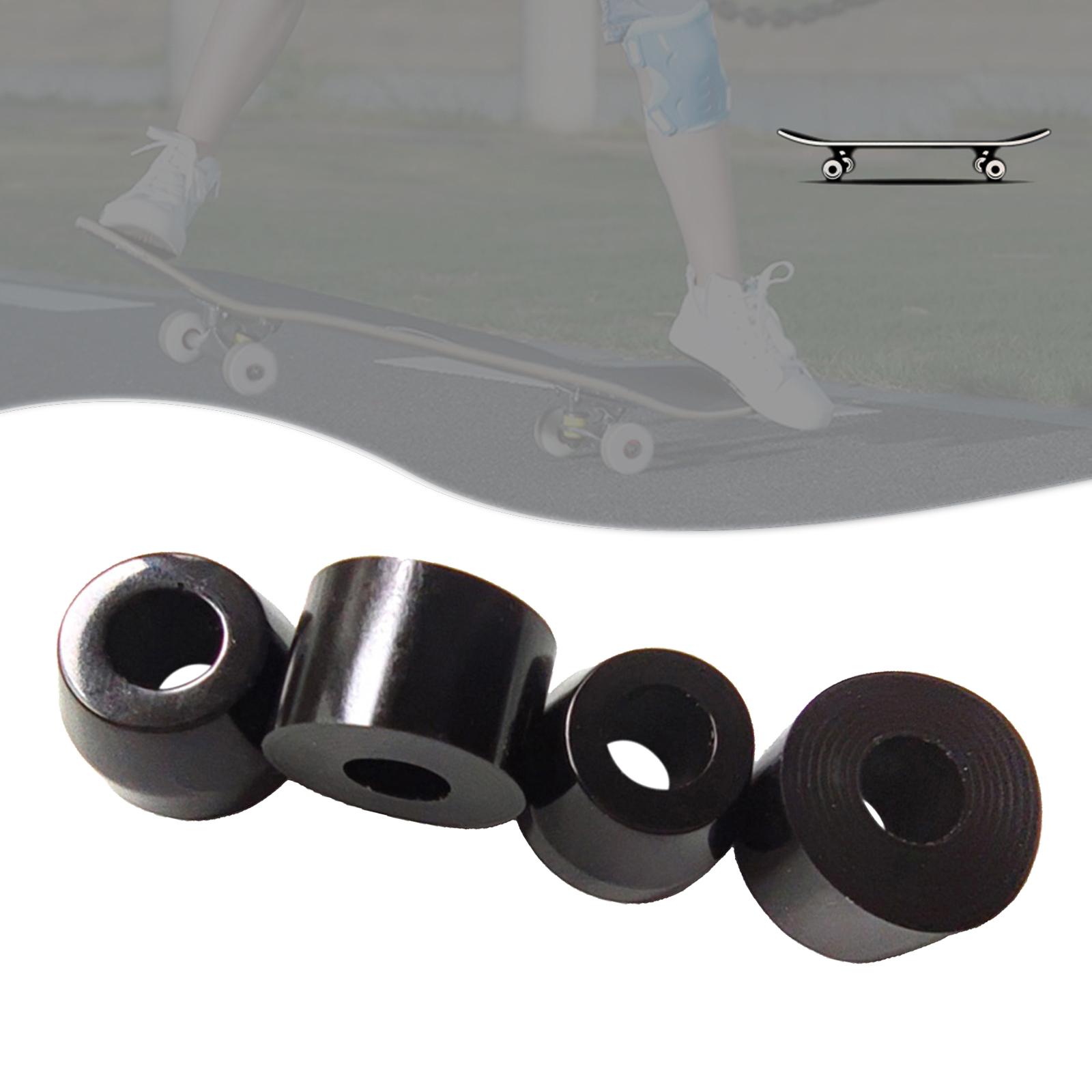 4x Skateboard Truck Bushing Longboard 90A Rebuild Kits Shock Absorber Black