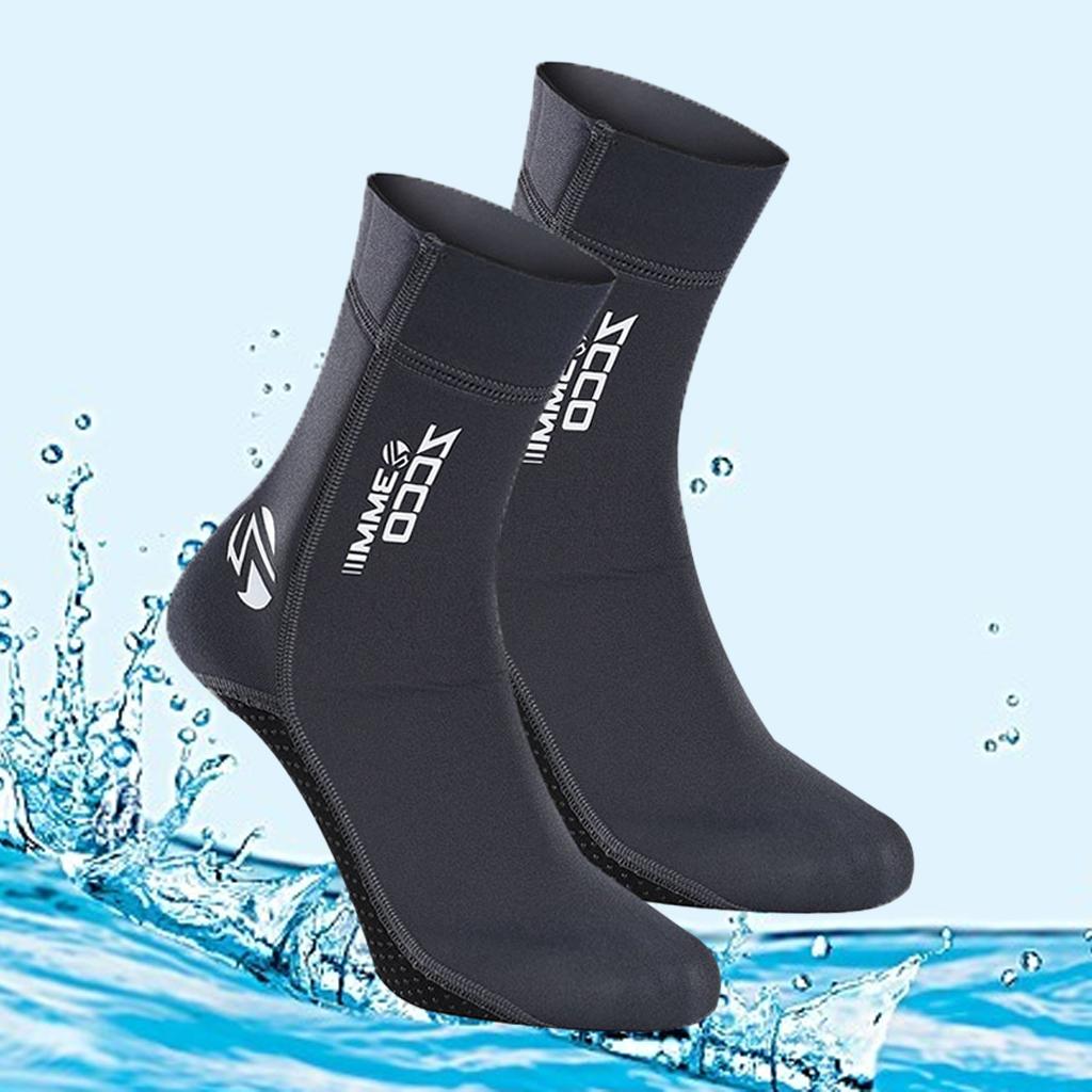 Neoprene Diving Wet Suit Boots Swimming Snorkeling Socks Warm Gray XS