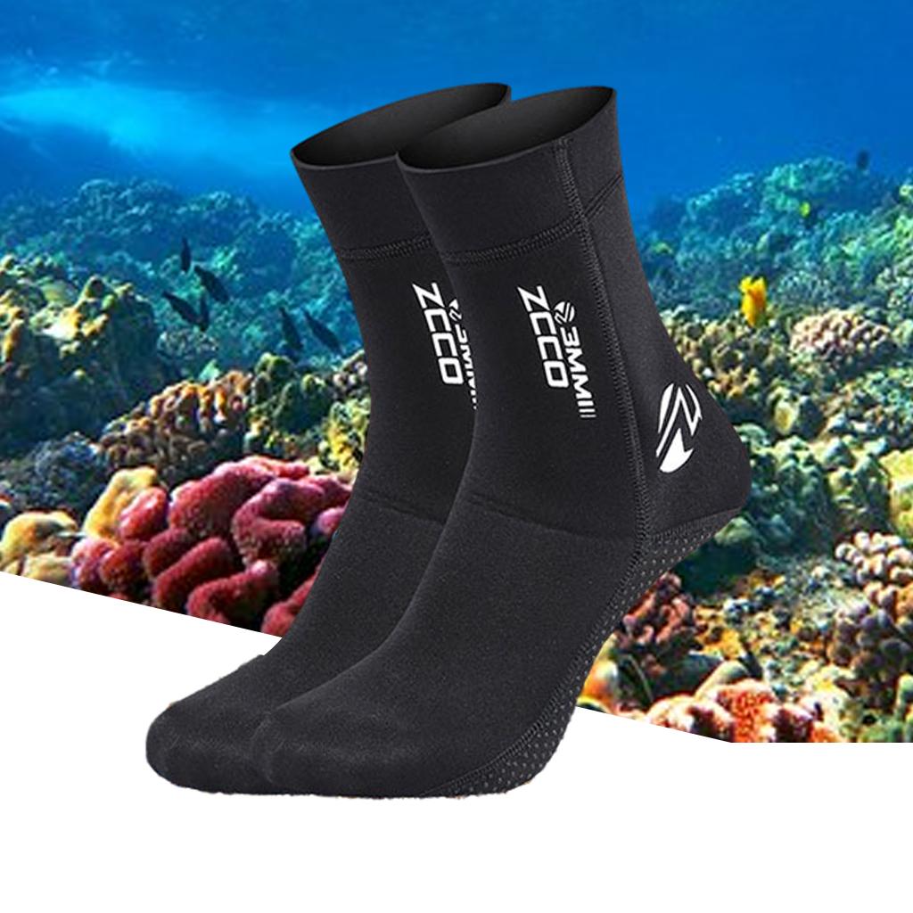 Neoprene Diving Wet Suit Boots Swimming Snorkeling Socks Warm Black XXL