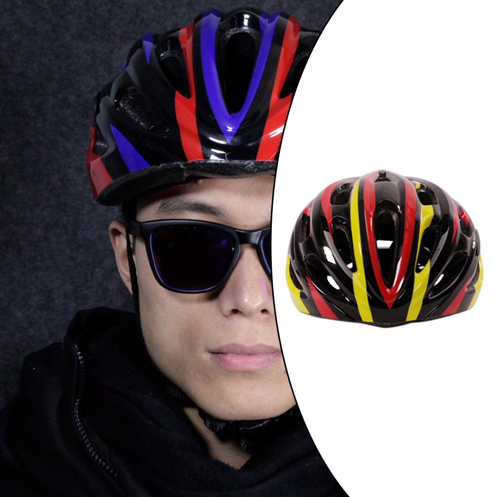 Adult Bike Helmet Anti-impact Cycling Racing Head Guard Headgear Red Yellow