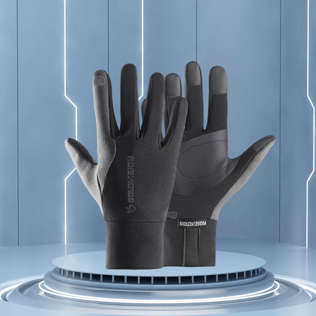 Winter Thermal Warm Ski Driving Mitten Gloves For Cold Weather dark grey M