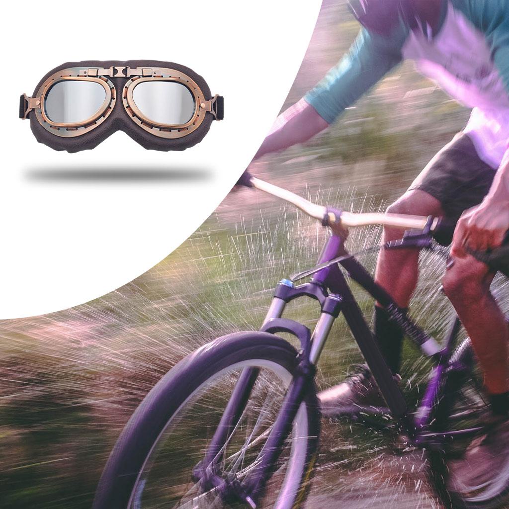 Motorcycle Goggles Dirt Bike Glasses Flying Eyewear for Motocross Silver