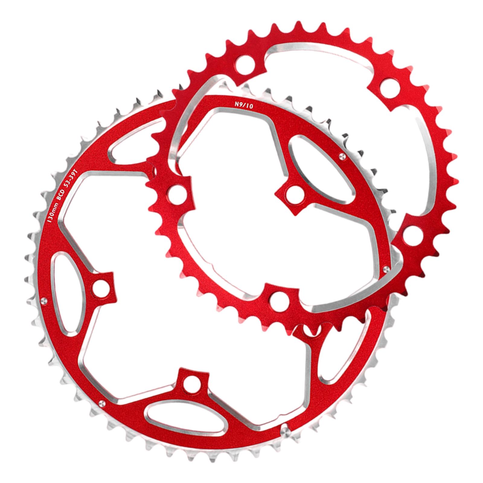 Road Bike Chainring Bicycle Chainring Aluminum Alloy 130BCD Bike Supplies Red