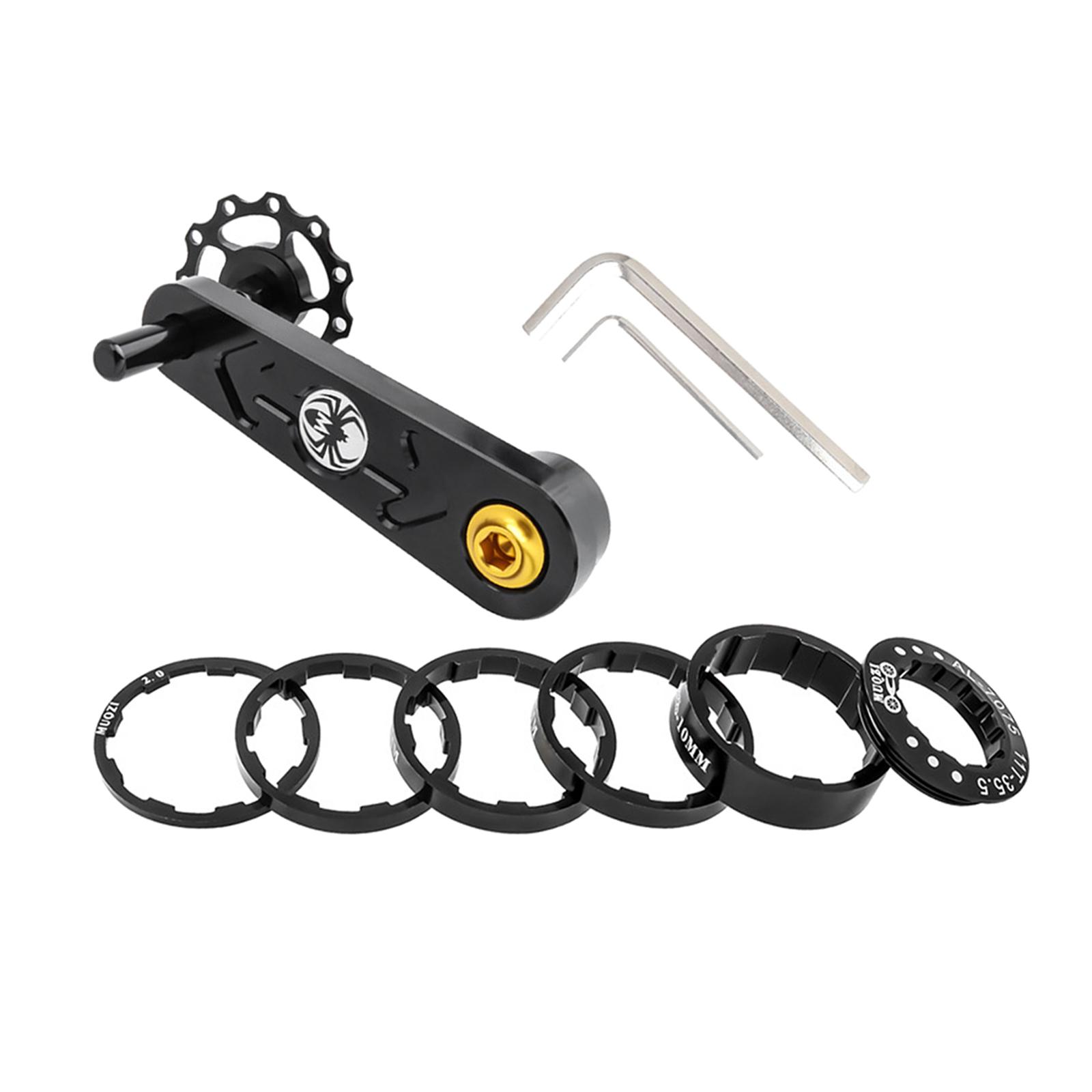 Bike Single Speed Cassette Cog MTB Bicycle Chain Tensioner Black 17T