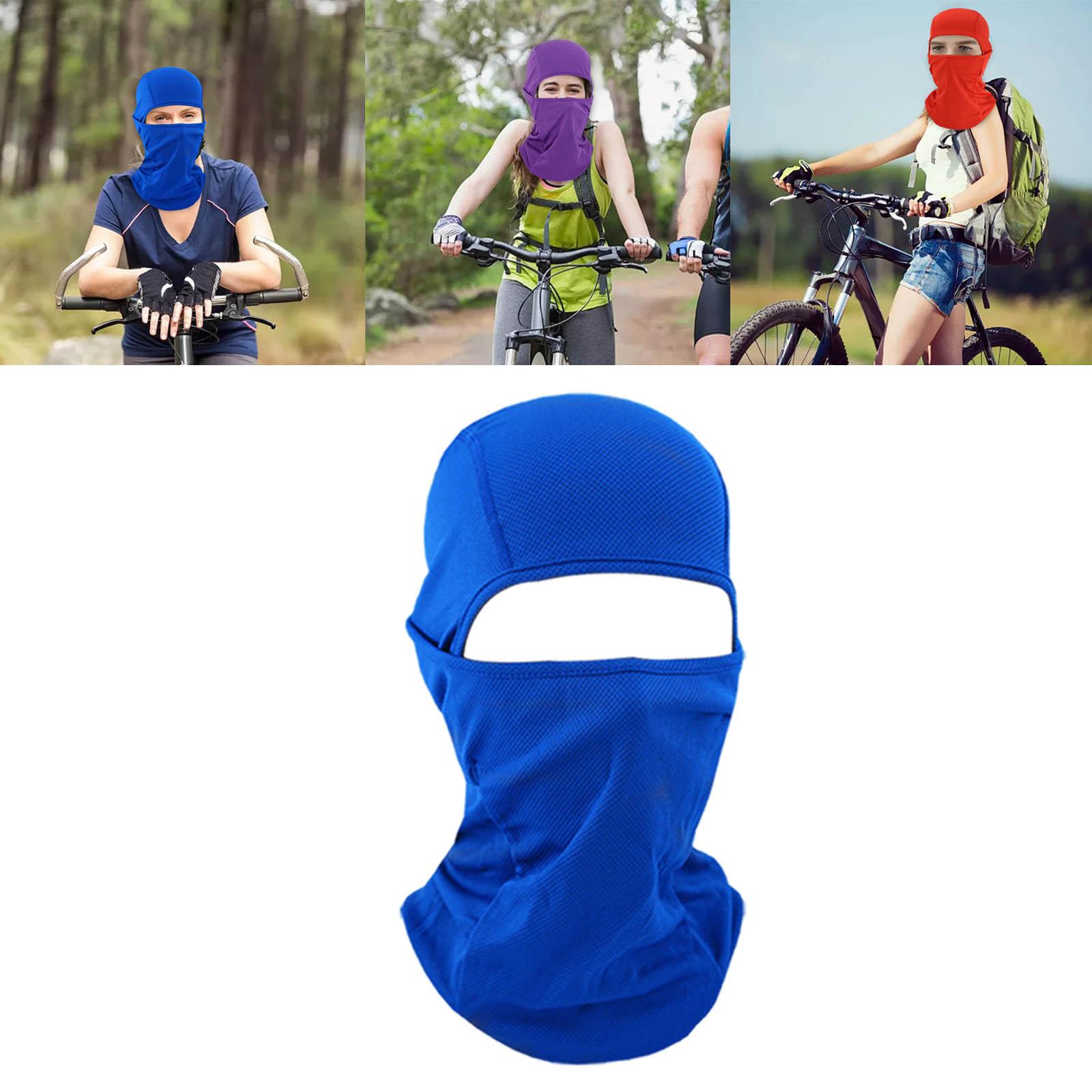 Lightweight Full Face Mask Balaclava Head Cover Motorcycle Sports Blue