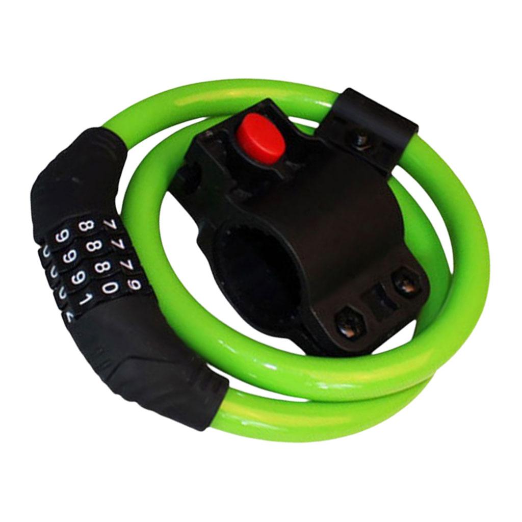 Password Code Lock Resettable Combination Motorcycle Scooter Safety green