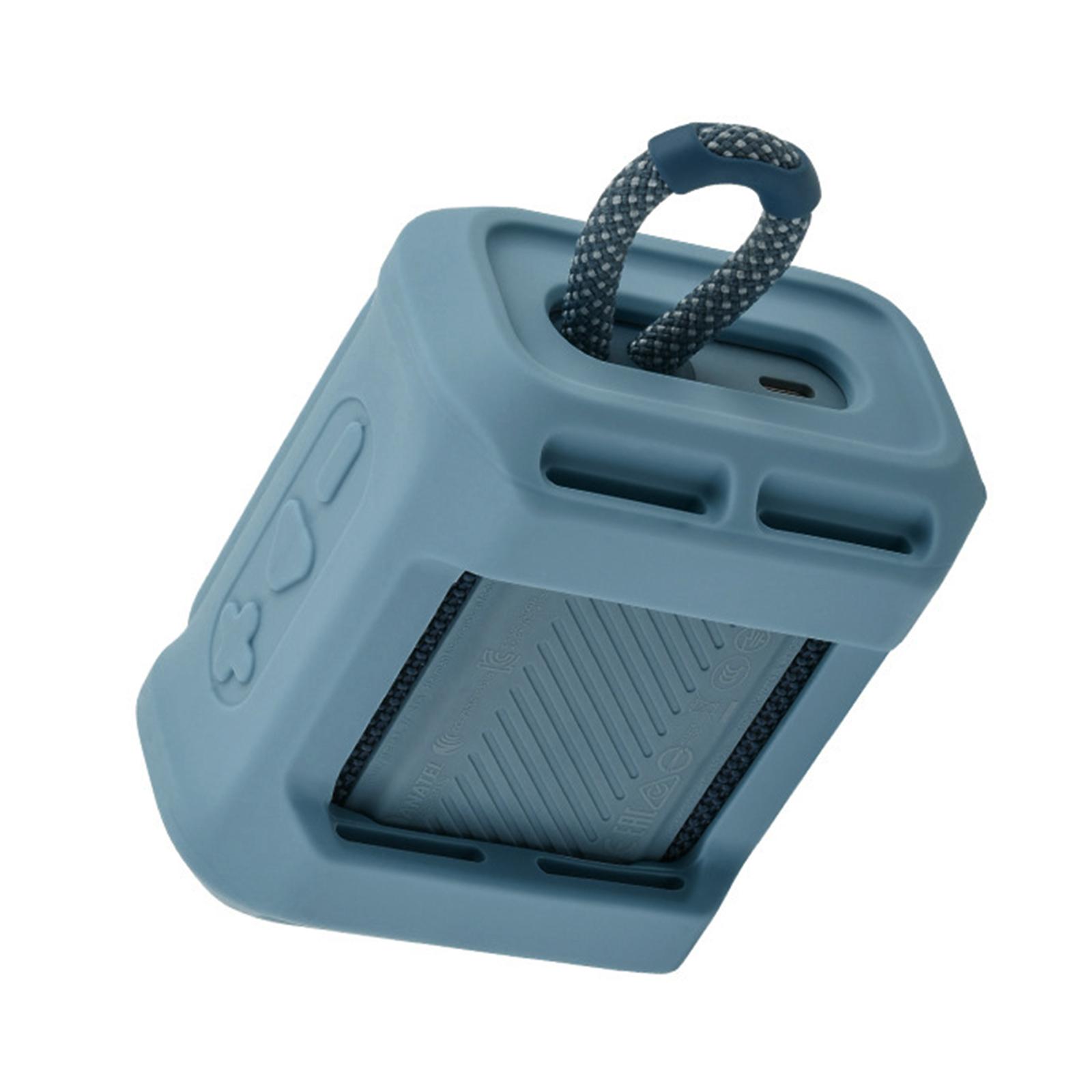 Silicone Travel Case Cover Protective Box Storage Bag JBL GO 3 Speaker Blue