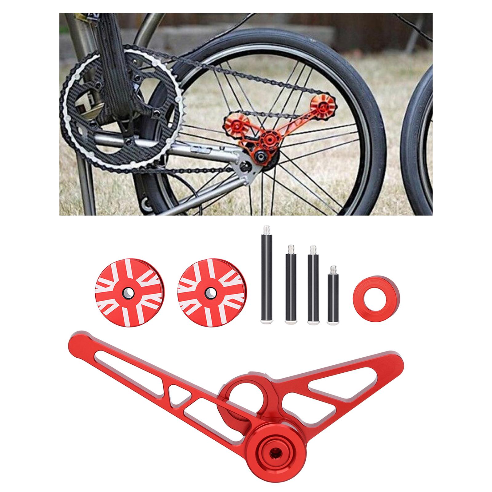 Bike Chain Tensioner Folding Bicycle Wheels Rear Derailleur Chain Stabilizer Red