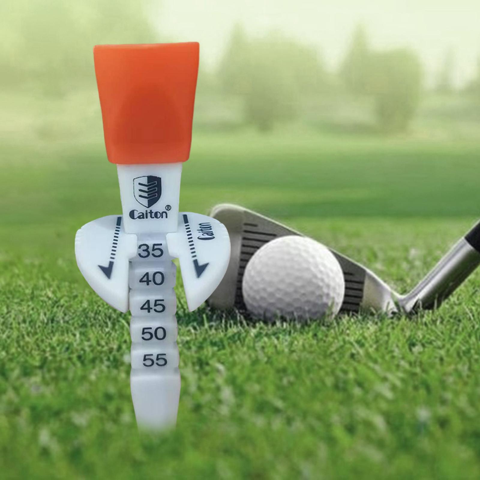 Golf Tee Ball Holder Adjustable Height for Golf Training Indoor Outdoor Orange