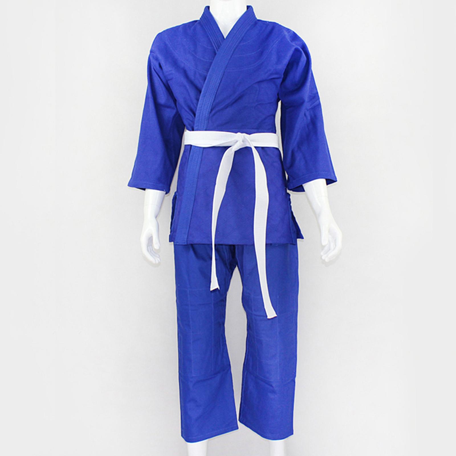Judo Uniform Suit Lightweight Clothes Costumes Karate Suit for Unisex Youth 120cm