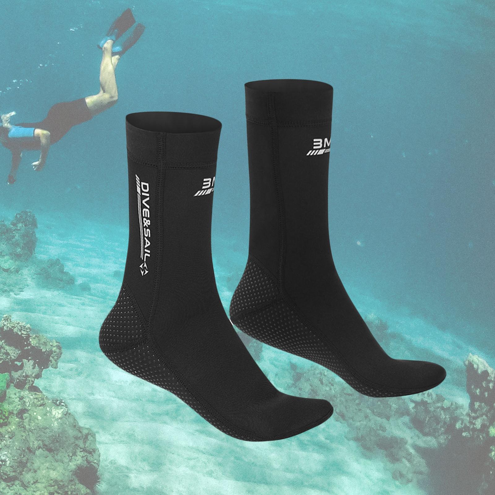 Diving Socks Non Slip Thermal for Surfing Swimming Men S