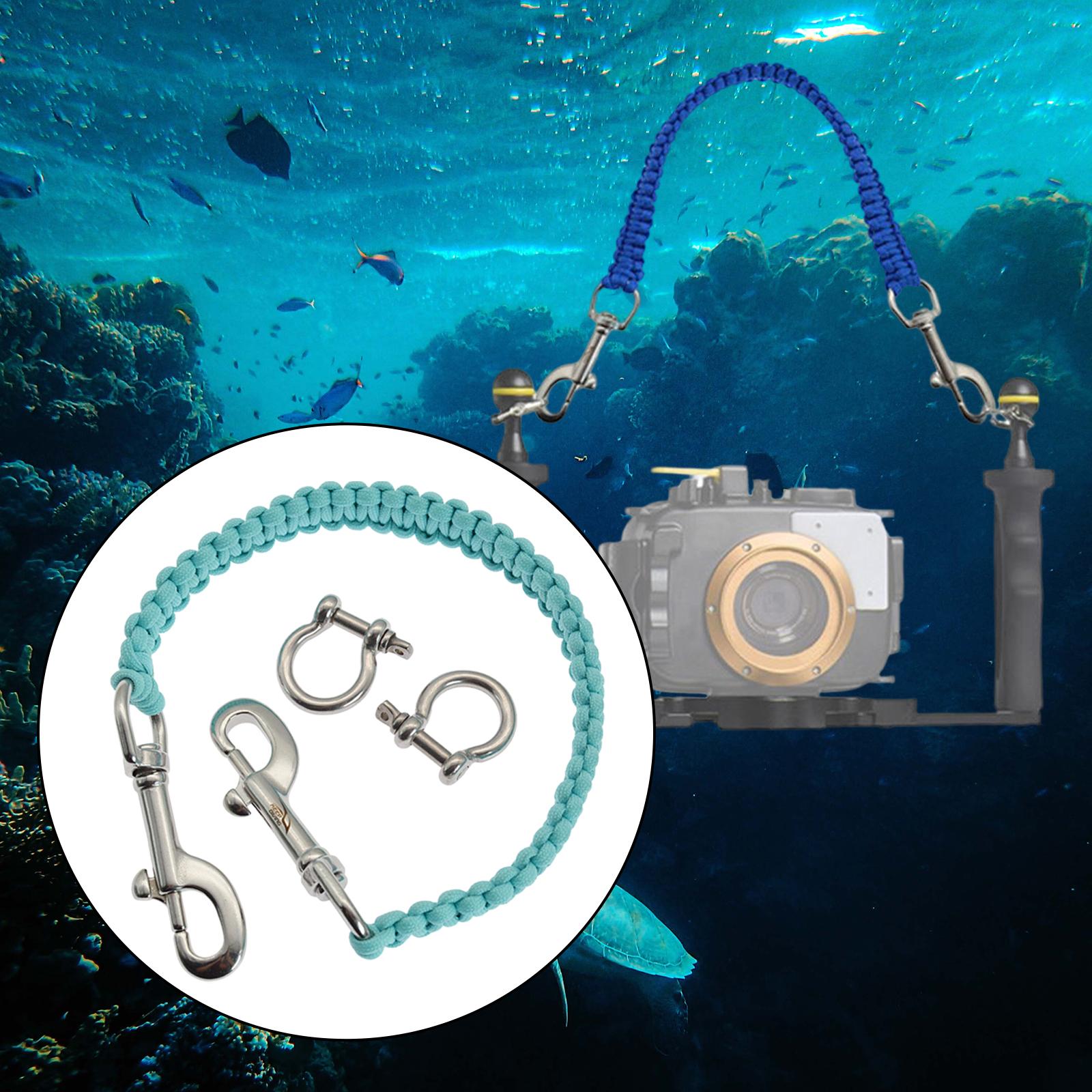 Diving Camera Hand Rope Lanyard Strap Underwater Photography Accessories light blue