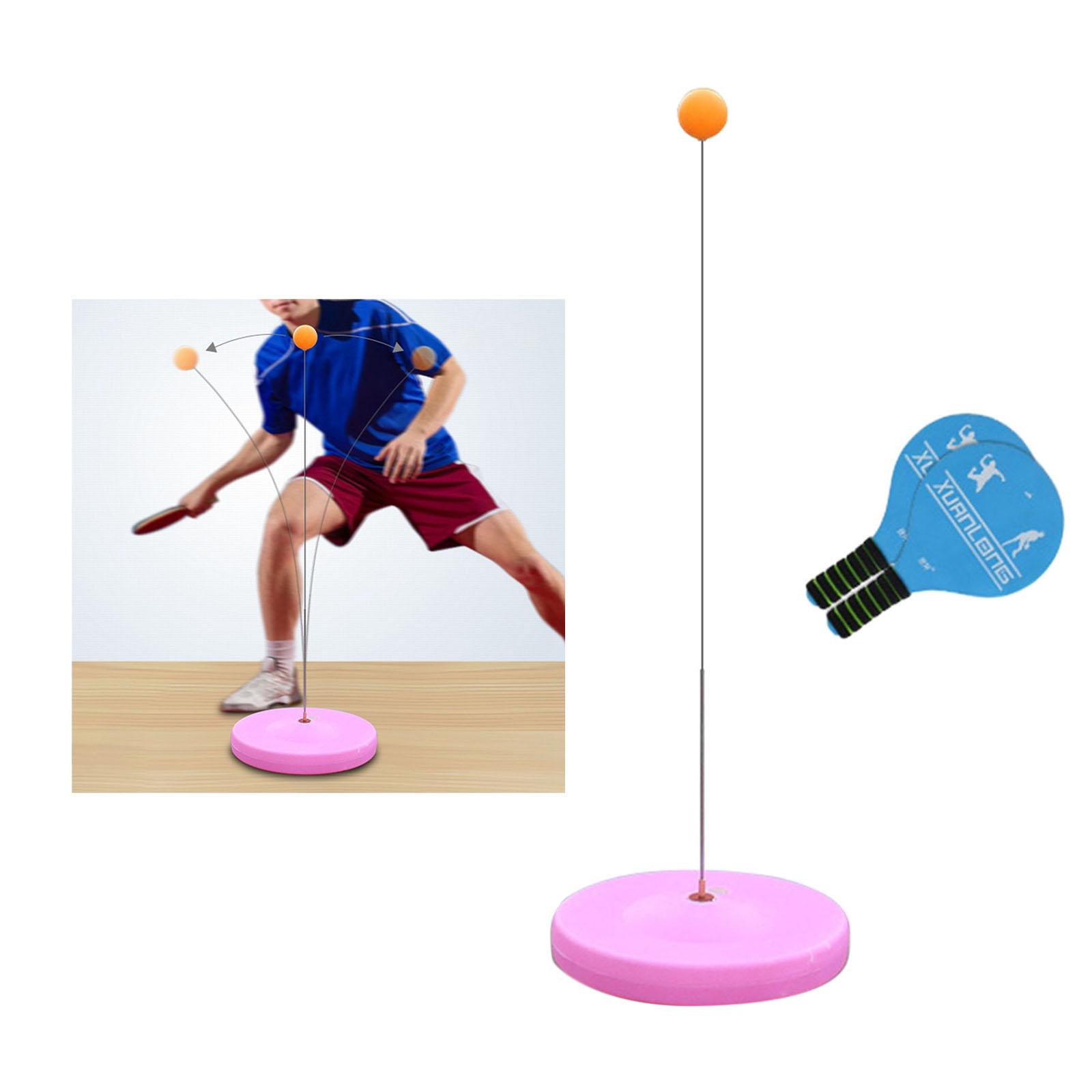 Table Tennis Trainer Ping Pong Trainer Games Parent Child Toy for Boys Girls Pink with Rackets