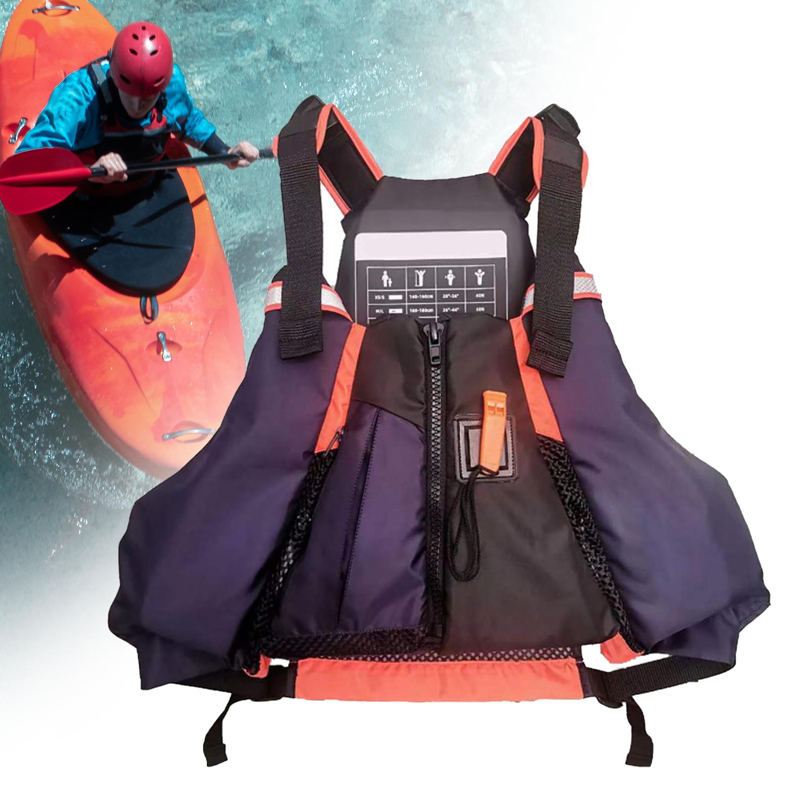 Kayak Life Jacket Swimming Vest Waterproof Portable Breathable Survival Suit XL XXL Navy Blue Purple