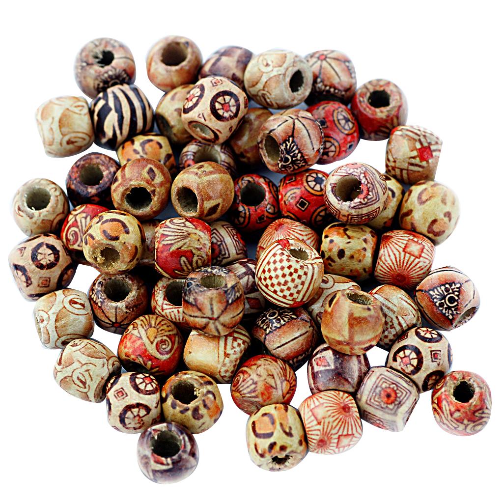 Wooden Beads 12mm Mixed Round