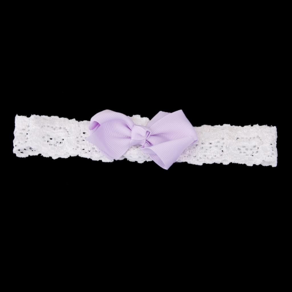 Light Purple Bowknot Baby Girls Headband Photography Props Hair Band