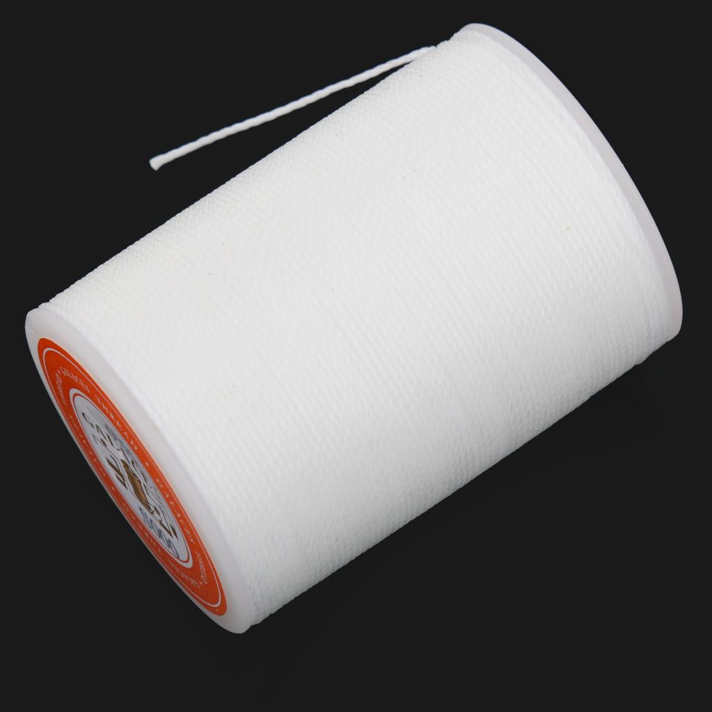 Leather Craft Handwork Sewing Round Wax String Thread 0.55mm White