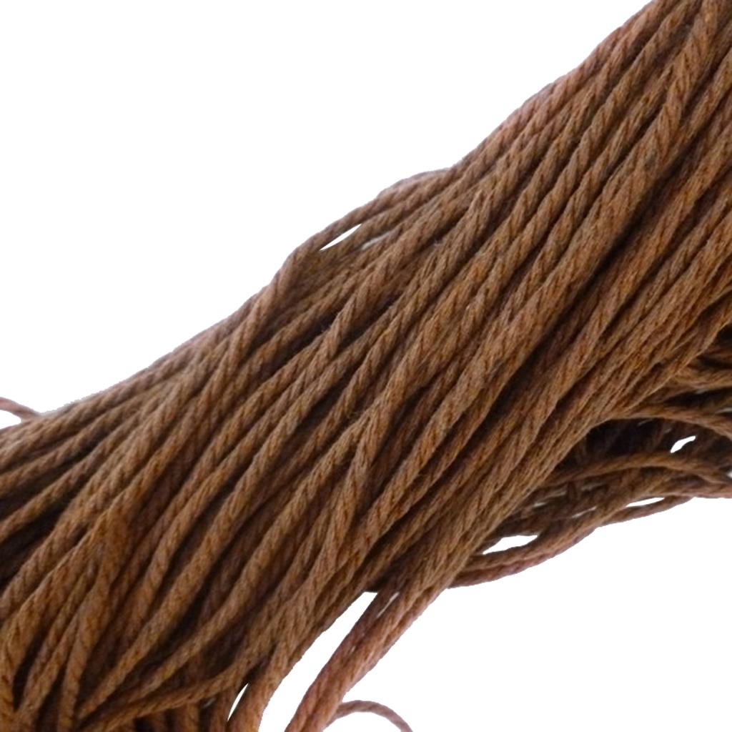 10M Light Coffee Waxed Cotton Rope String Jewelry Bracelet Making 2mm