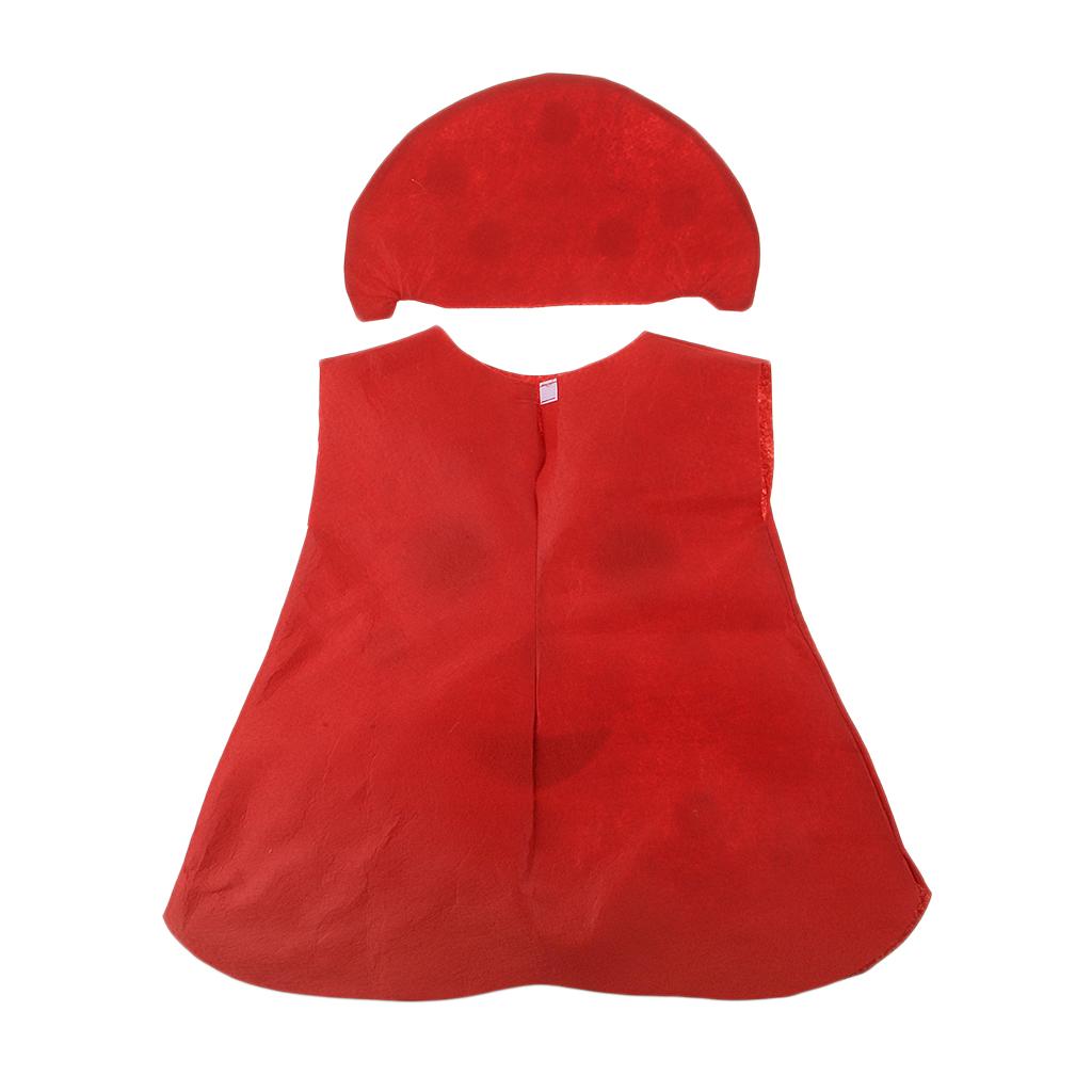 Kids Mushroom Costume Non-woven Fabric Vegetable Outfit Party Fancy Dress