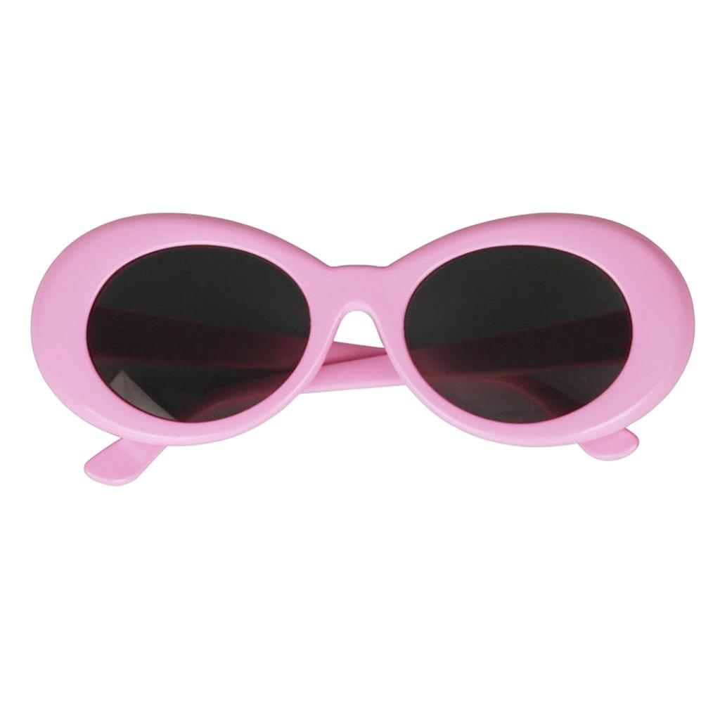 Retro Clout Goggles Glasses Oval Bold Mod Thick Framed Sunglasses  Pink