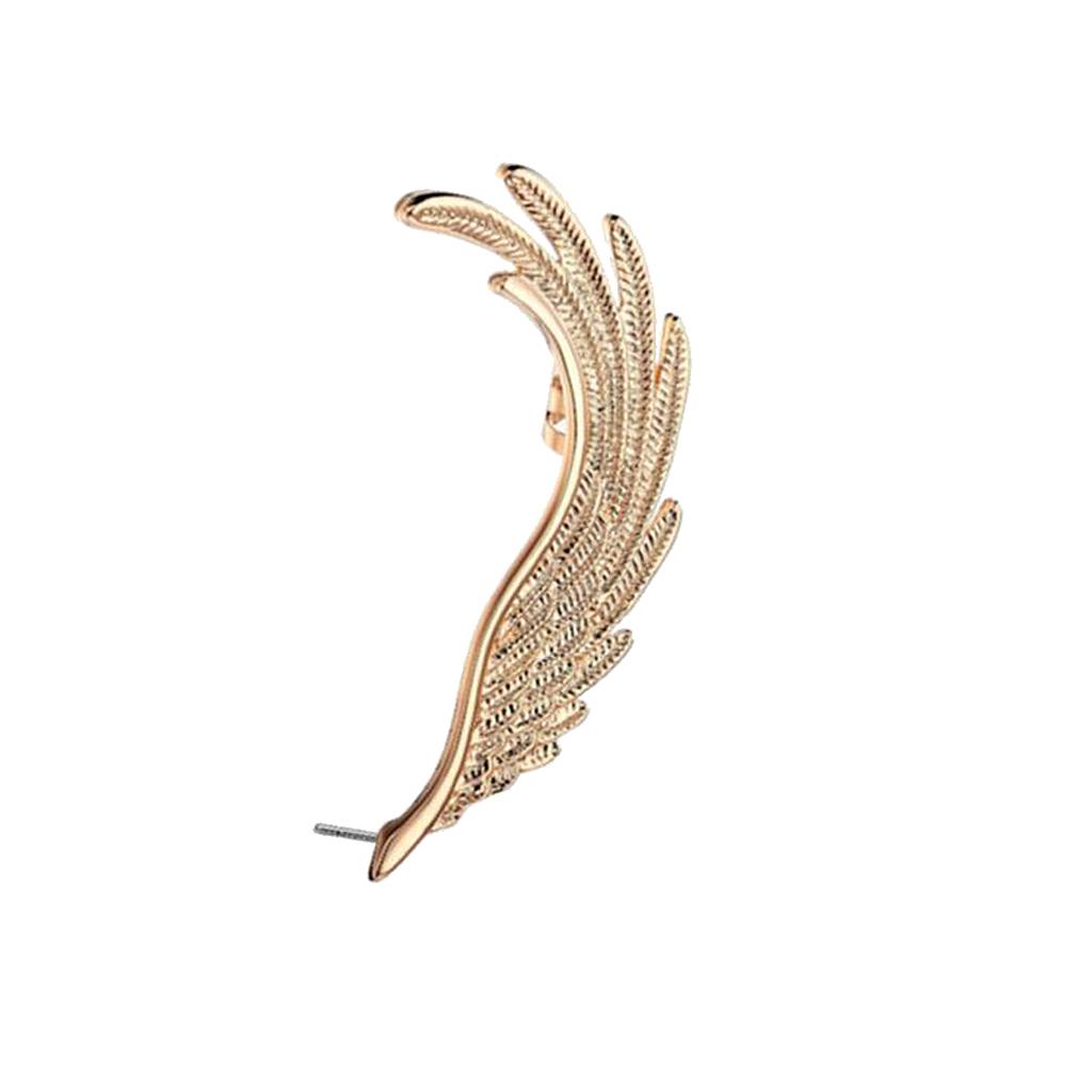 Fashion Punk Feather Ear Hook Clip Earrings Cool Personality Women Jewelry