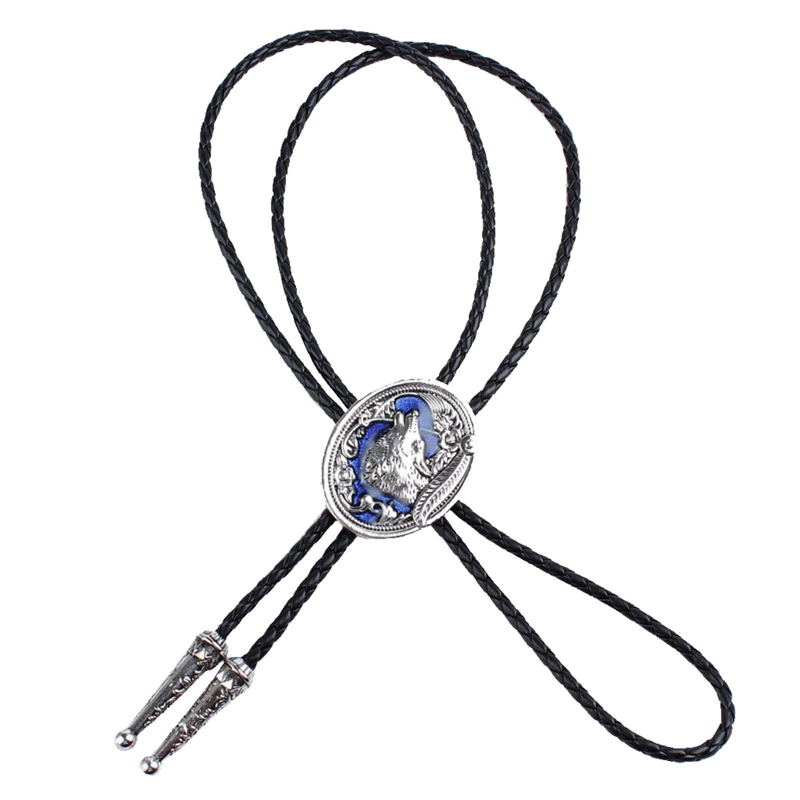 Silver Wolf Bolo Necktie