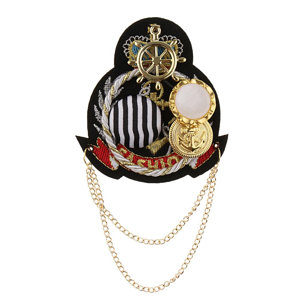 10xTrendy Men Brooches Alloy Brooch Pin Retro Ocean Wind Badge Jewelry Gift