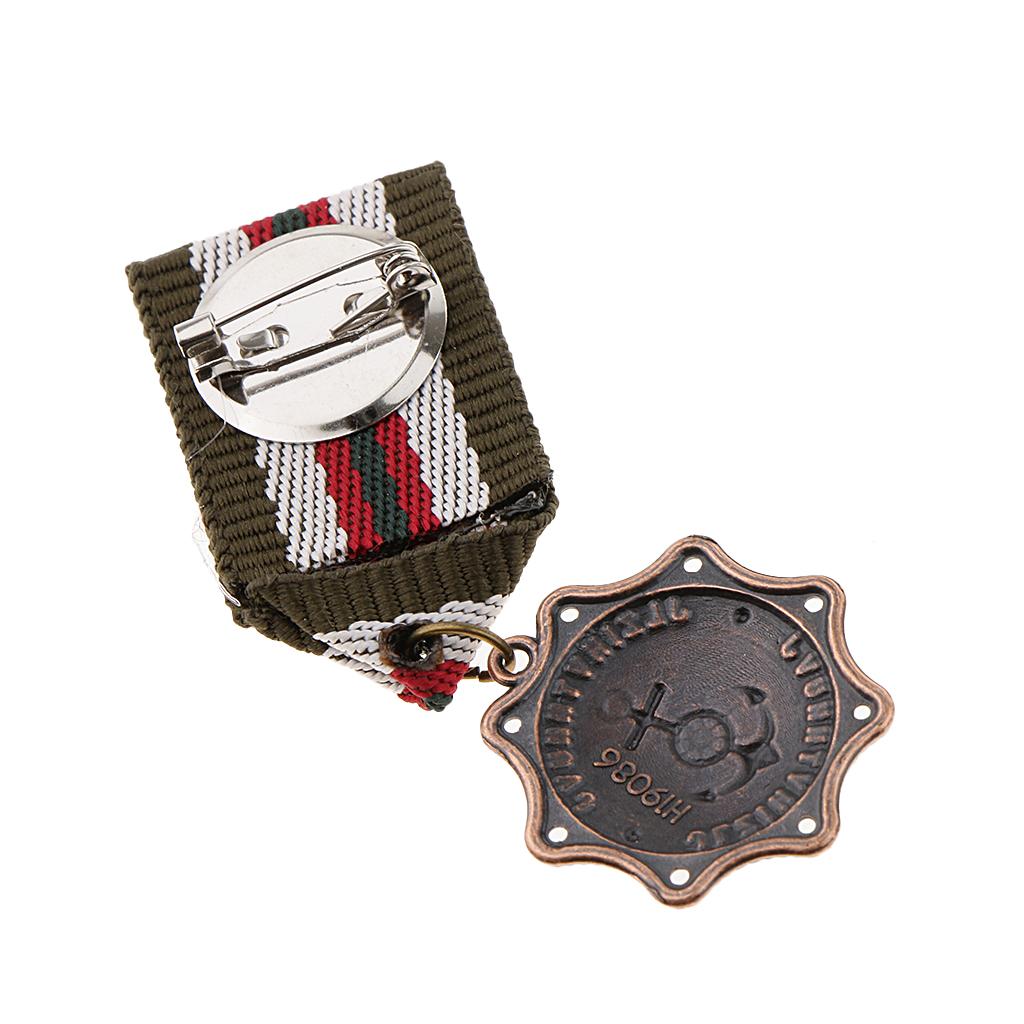 12pcs Unisex Medal Army Badges Star Brooch Pin Jewelry