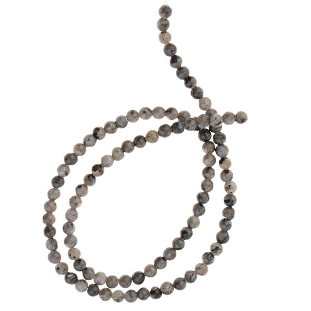 DIY Larvikite Labradorite Black Labradorite Gemstone Round Loose Beads 4MM