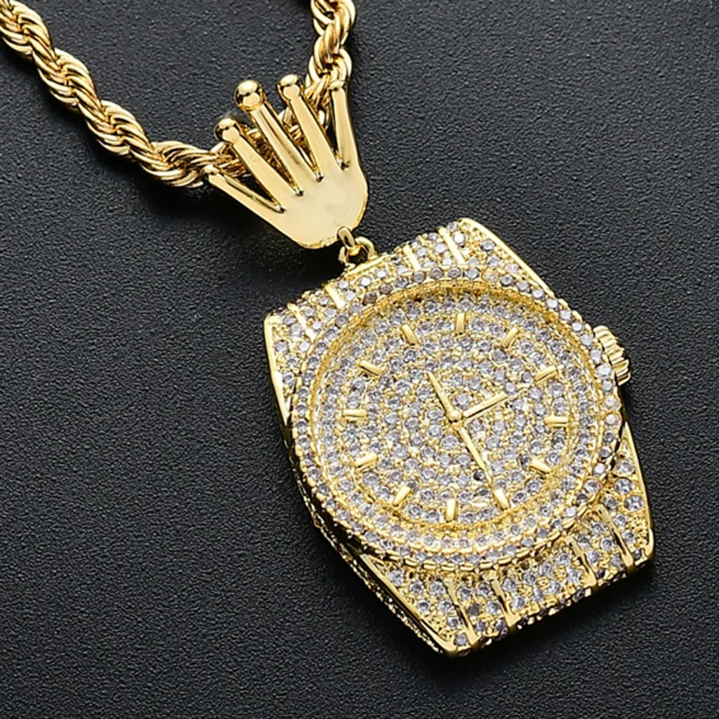 rapper with big clock necklace