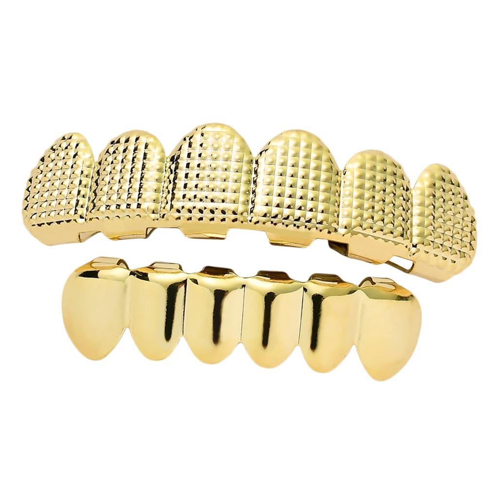Fake Teeth Top Bottom Set Grillz Case Grin Smile Hiphop Tooth Mouth Party