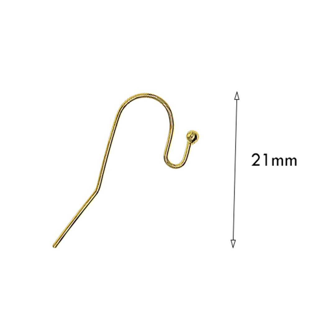 100pcs Brass Earring Hooks Fish Hook Ear Wires French Wire Hooks Black