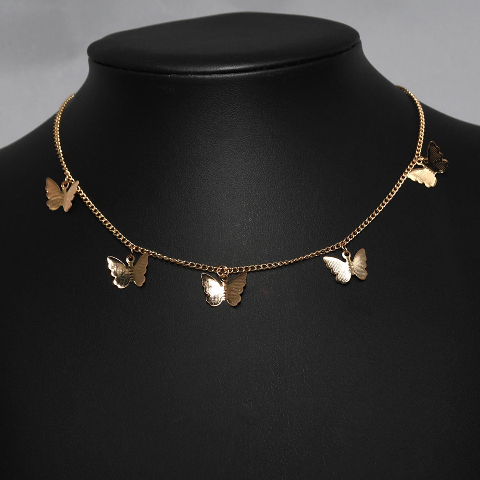 Butterfly Necklace Classic Romantic Pendant for Daughter Christmas  gold