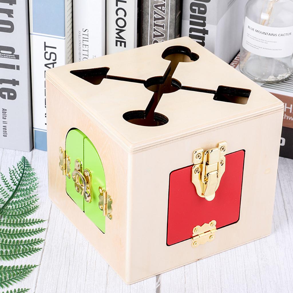 Little Lock Box Wooden Montessori Educational Toys Kids Child Birthday Gift