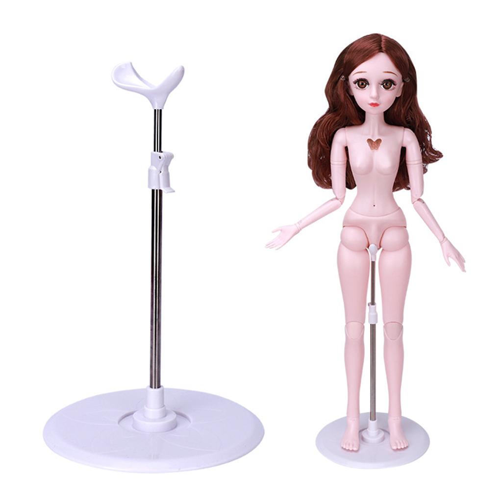 Adjustable BJD Dolls Stand Display Holder With Plastic Base 60cm