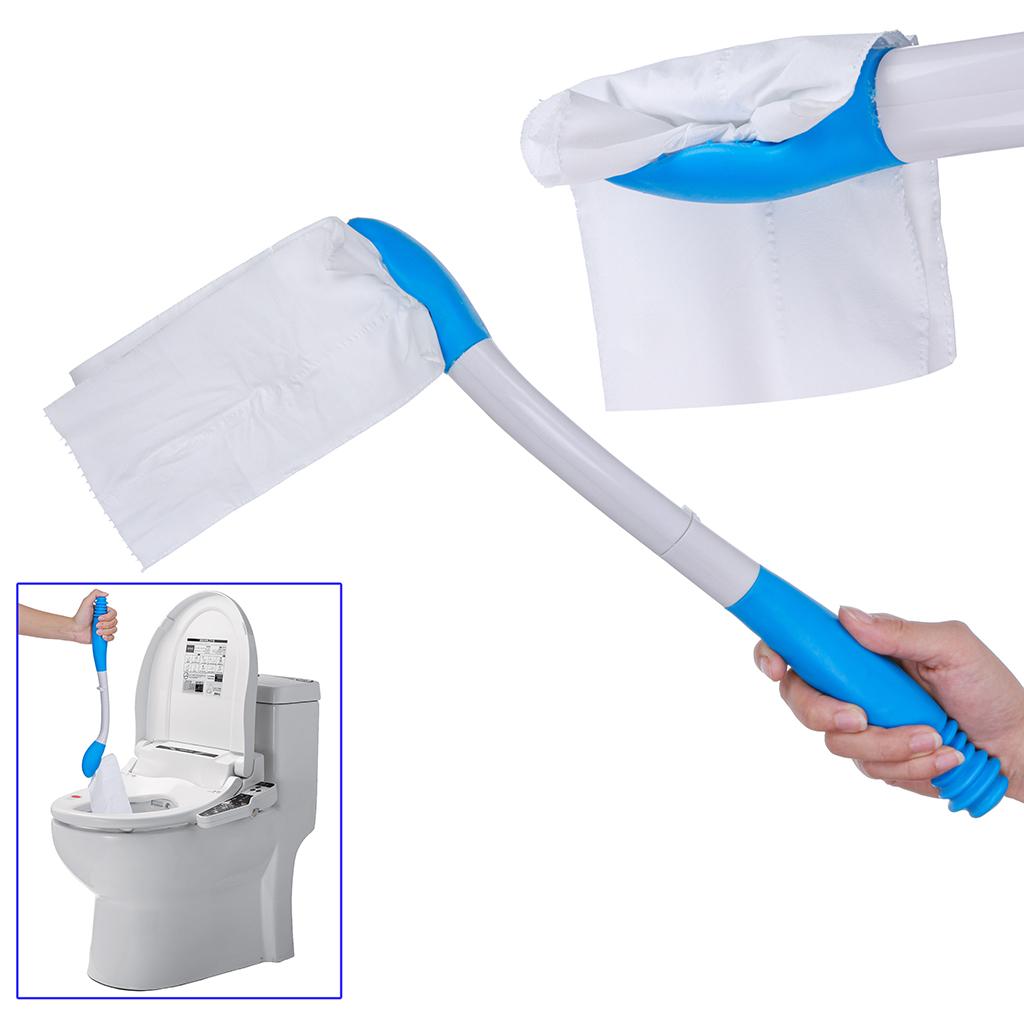 Toilet Self Wipe Aids Handled Wiper Tissue Grip Helper Paper Holder Bottom