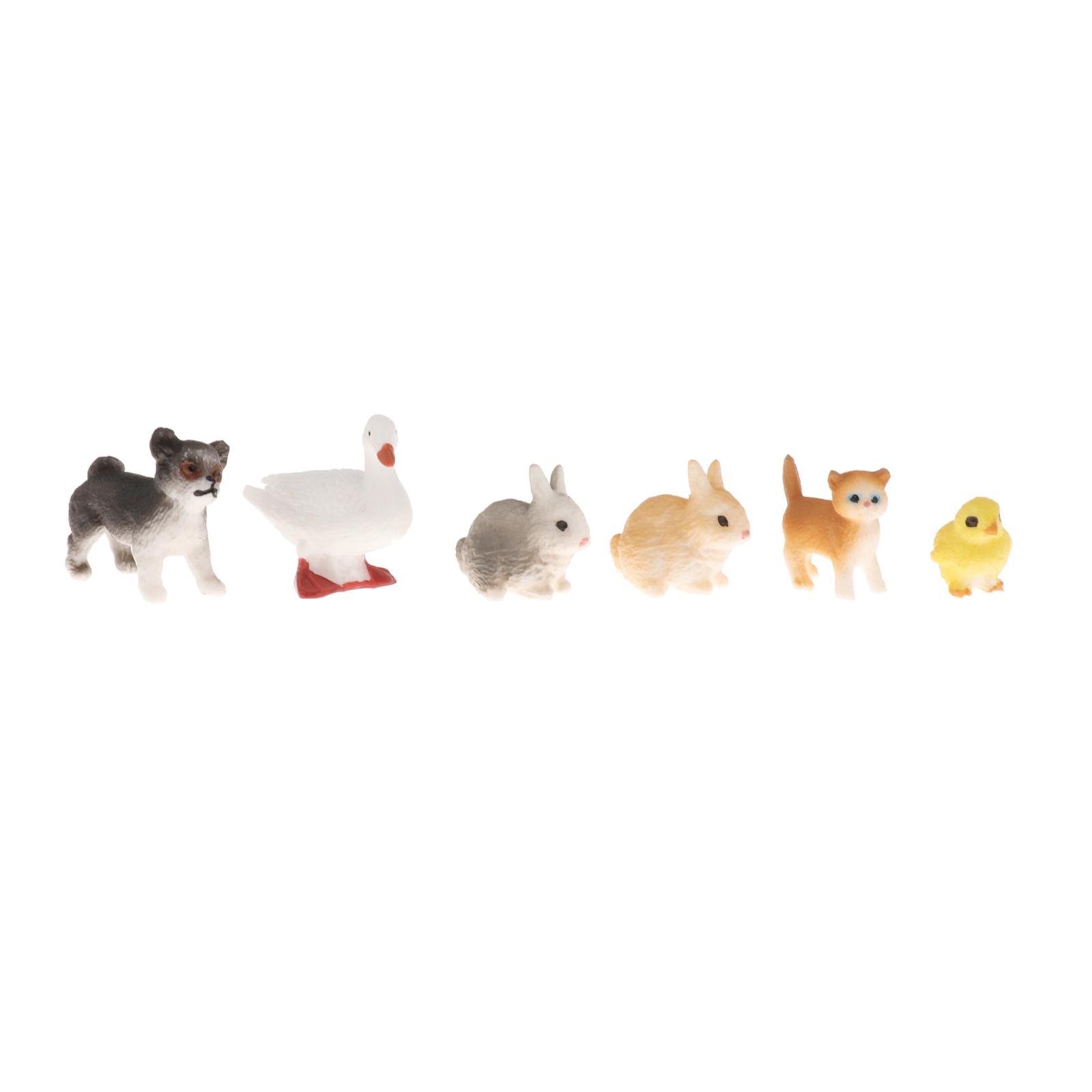 Realistic Mini Livestock Figures Solid Farm Animal Figurines Party Favors