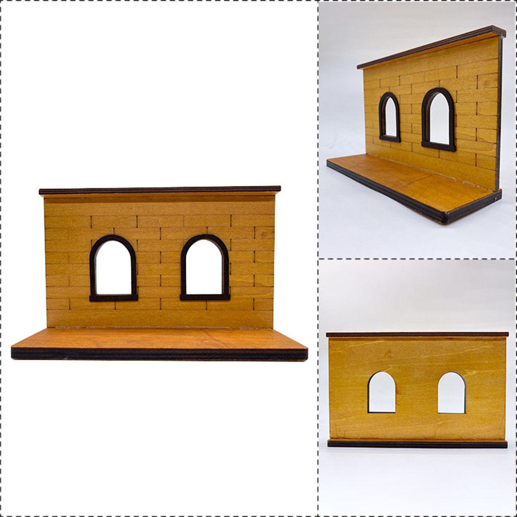 Dollhouse Wooden Window Wall Background Board  Style 1